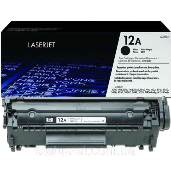 Заправка картриджа HP 12A (Q2612А) для аппаратов LaserJet / LJ-3052, LaserJet / LJ-3055, LaserJet / LJ-3050, LaserJet / LJ-3030, LaserJet / LJ-M1005, LaserJet / LJ-1010, LaserJet / LJ-1012, LaserJet / LJ-1015, LaserJet / LJ-1018 , LaserJet / LJ-1020, LaserJet / LJ-1022, LaserJet / LJ-M1319, LaserJet / LJ-3015, LaserJet / LJ-3020